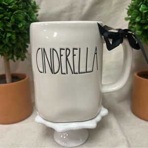 Disney White Ceramic Mug with Cinderella Design RAE DUNN double sided
